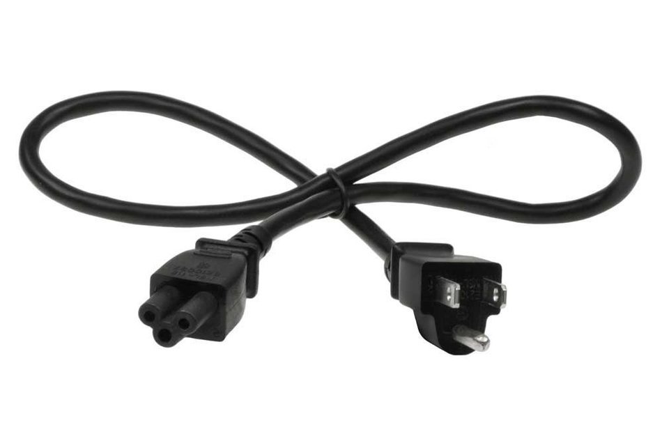 SF Cable Universal 1 feet 3-Slot Notebook AC Power Cord IEC320 C5 to NEMA 5-15P