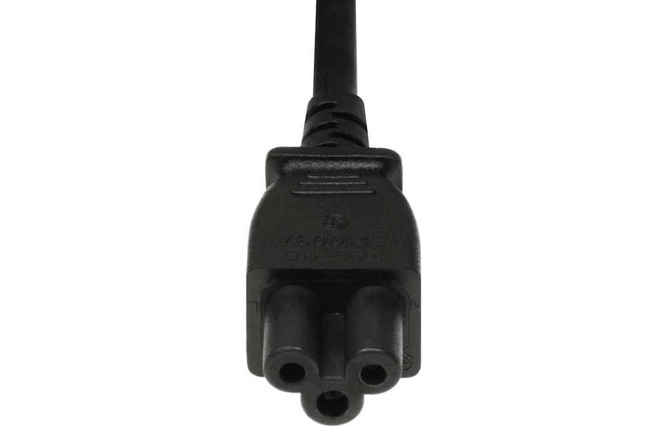 SF Cable Universal 1 feet 3-Slot Notebook AC Power Cord IEC320 C5 to NEMA 5-15P N3