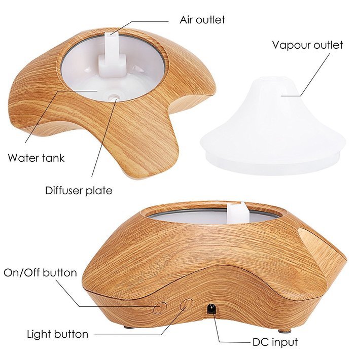 Aphse Electric Ultrasonic Humidifier Diffuser Aromatherapy Essential oil Diffuser,120ML Whisper-Quiet,Enjoy Aromatherapy... N14
