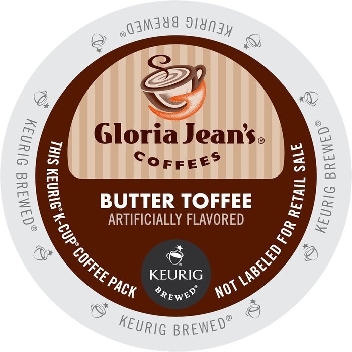 Gloria Jean's Butter Toffee, Keurig K-Cups, 72 Count N20
