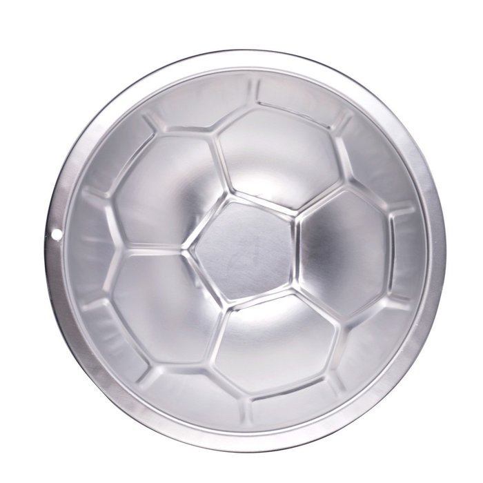 inkint Novelty Bakeware Soccer Ball Shape Aluminum Alloy Baking Molds Fondant Cake Baking Pan Cake Decorating... N2