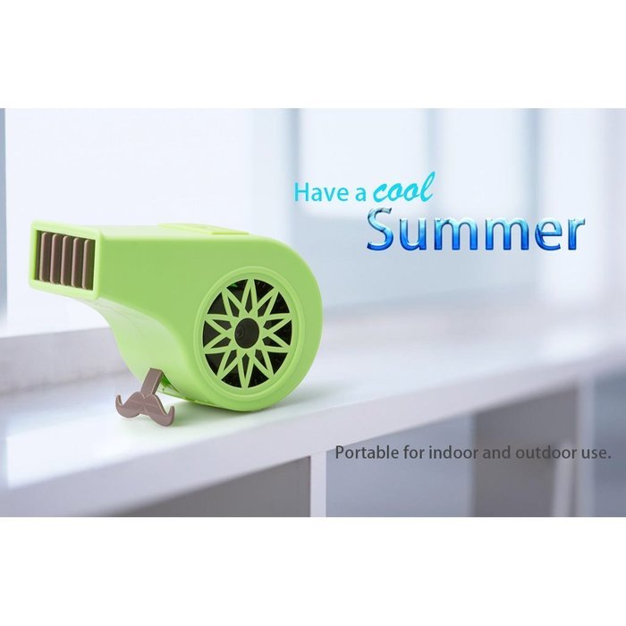 Veesee Portable Mini USB Fan with Two Wind Speed for Home Office Outdoor Green N7