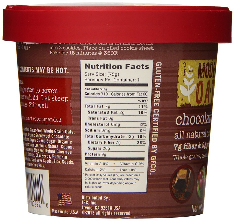 Modern Oats Apple Walnut Oatmeal, 2.6 Ounce (Pack of 12) N65