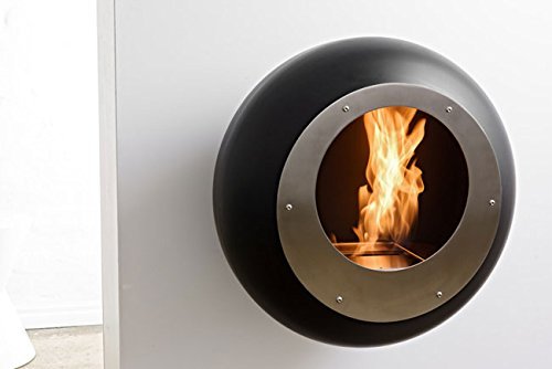 Cocoon Fires Ventless Ethanol Wall Mount Vellum Black Fireplace N3