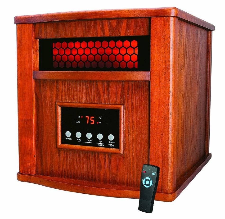 AZ Patio Dark Oak Indoor Space Heater with Remote