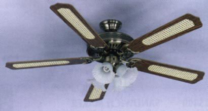 OVERSEAS USE ONLY Sakura SA5203AB 52" Five Blade 220 Volt Ceiling Fan with Four Lights - POLISHED BRASS Style...