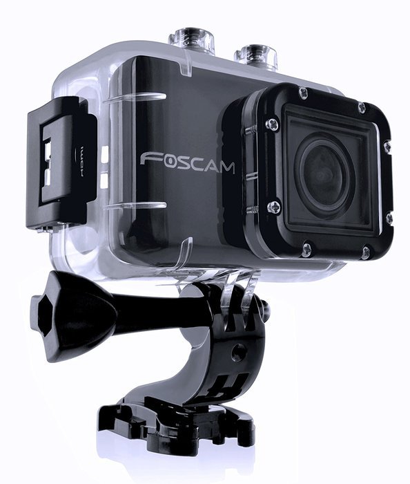 Foscam AC1080 Action Camera - HD 1080P, 12MP 3x Rapidshot, 170&deg; Viewing Angle, 1.5" LCD Viewscreen, Built-in Mic...