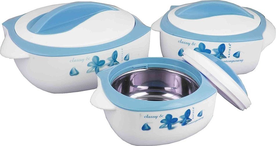Tmvel Desire Keep Warm/Cold Retains Heat Insulated Casserole - Set Of 3 - 800 ml, 1200 ml & 1800 ml Capacities