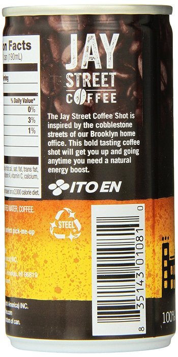 Jay Street Coffee, Coffee Shot, Unsweetened Black, 6.4 Ounce (Pack of 20) N5