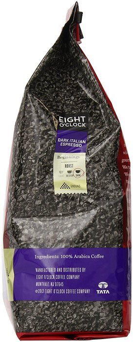 Eight O'Clock Dark Italian Espresso Ground Coffee, 23 Ounce N3