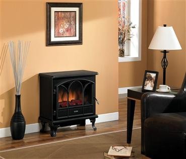Duraflame 25 Inch Remote Control Black Electric Stove Heater