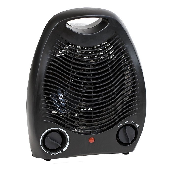 Portable Black Space Heater Compact Home Office Quiet, Adjustable Thermostat N3