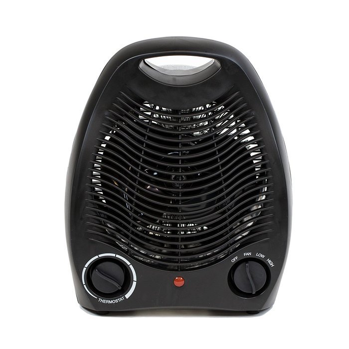 Portable Black Space Heater Compact Home Office Quiet, Adjustable Thermostat N4