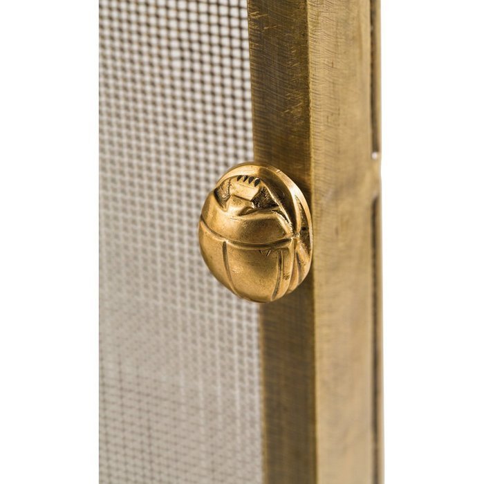 Modern Classic Simple Iron Fireplace Screen - Gold