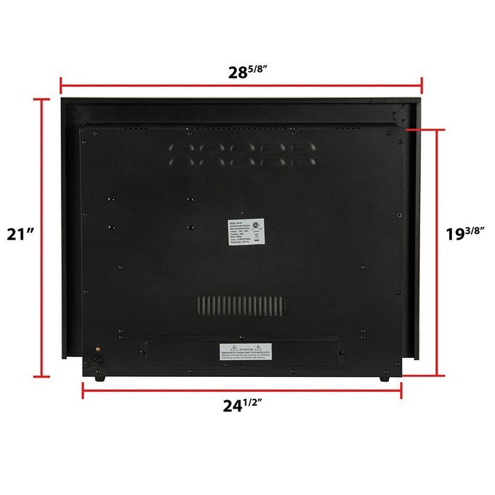 Modern Embedded Fireplace Electric Insert Heater Glass View Log Flame Remote Home - P1