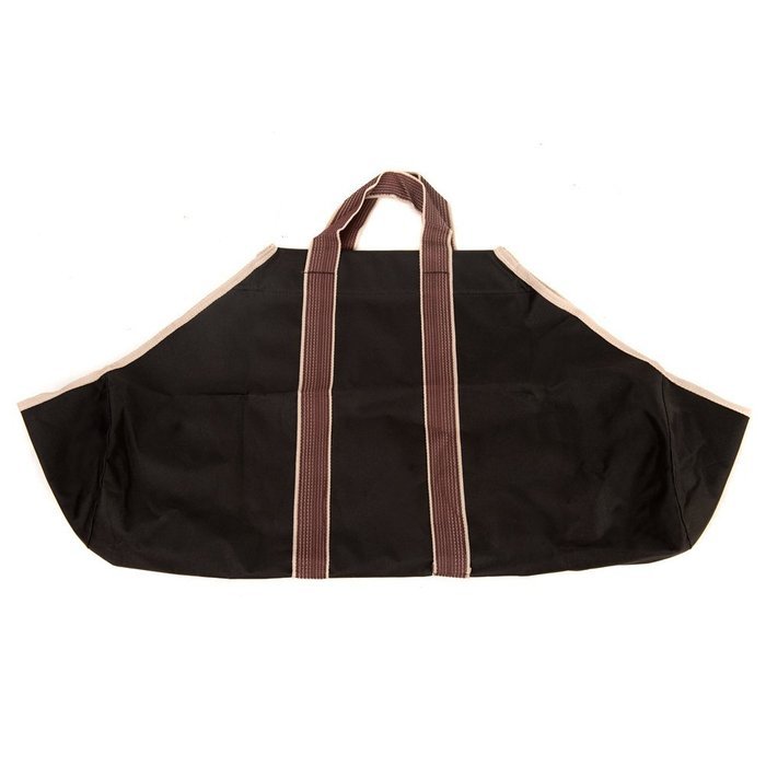 HIO Firewood Carrier, 36.5 Inch Log Tote Bags, Deluxury Fireplace Accessories, Black N6
