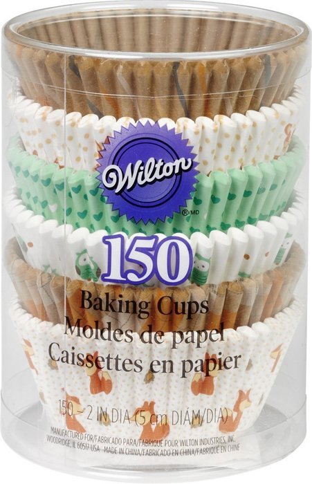 Wilton 415-2870 150 Count Woodland Animals Baking Cups Value Pack, Assorted N2