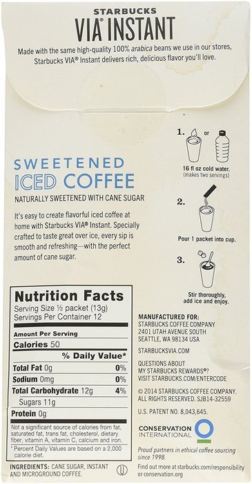 Starbucks VIA Iced Coffee, 6-Count Packages (Pack of 2) N2