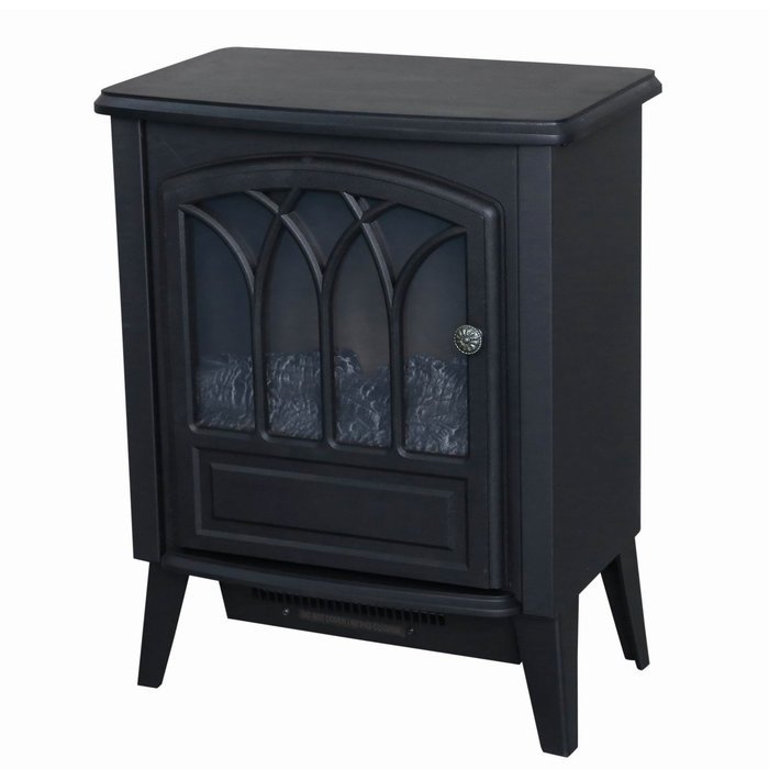 Free Standing Electric 1500W Fireplace Heater Fire Stove Flame Wood Log Portable N2