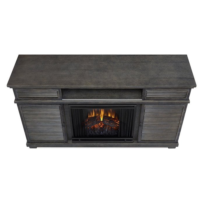 Real Flame 9110E-GRY 9110E Cavallo Electric Fireplace in Gray 9110E Cavallo Electric Fireplace N6