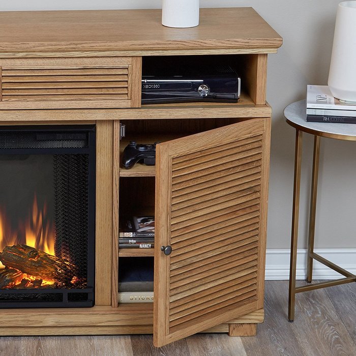 Real Flame 9110E-GRY 9110E Cavallo Electric Fireplace in Gray 9110E Cavallo Electric Fireplace N7