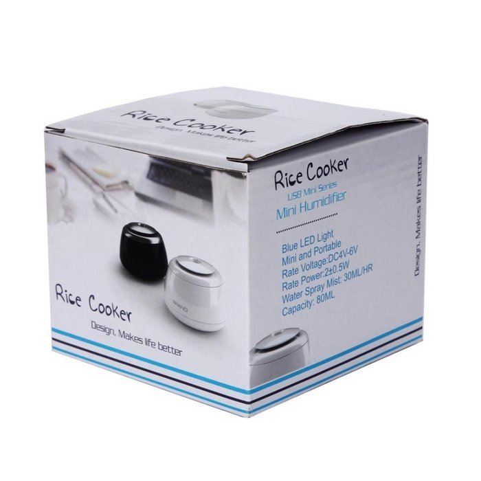 Alonea Home Mini Ultrasonic Aroma LED USB Humidifier Air Diffuser Purifier Atomizer (White) N4