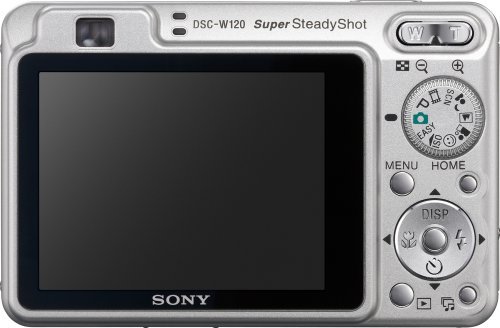 Sony Cybershot DSCW120 7.2MP Digital Camera with 4x Optical Zoom with Super Steady Shot (Silver) N4