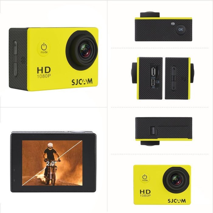 SJCAM SJ4000 2.0" LCD Screen 1080P 30fps Full HD 12MP Waterproof 30M NTK96650 Action Sports Helmet Camera DV 170... N7