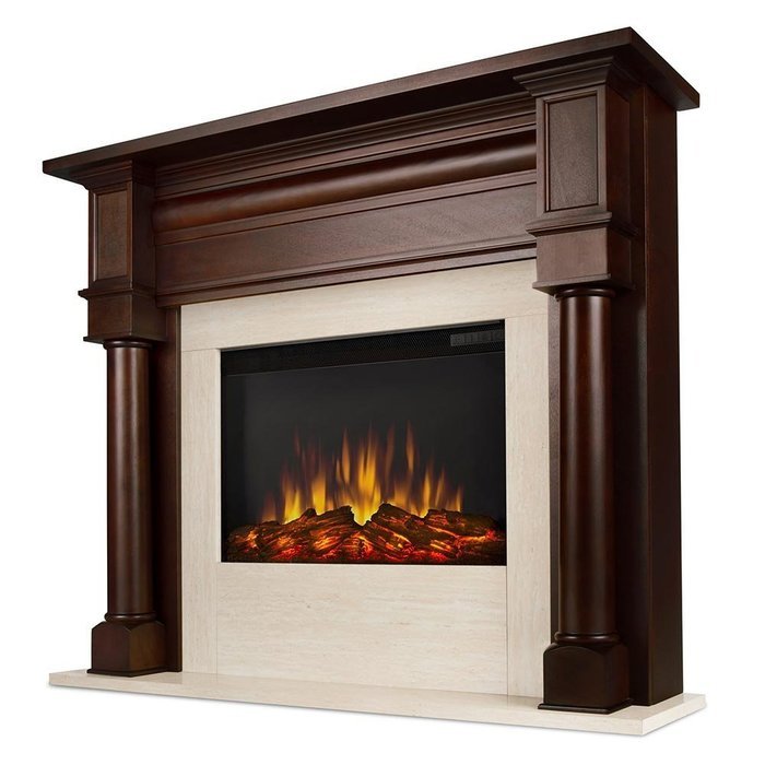 Real Flame Berkeley Electric Fireplace in Dark Walnut-7810E-DW