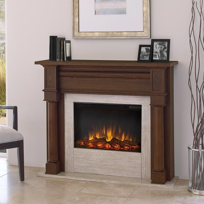 Real Flame Berkeley Electric Fireplace in Dark Walnut-7810E-DW N3