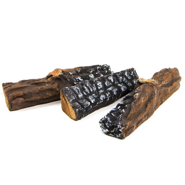 Barton Fireplace Decoration 8 Piece of Petite Ceramic Wood Fireplace Log