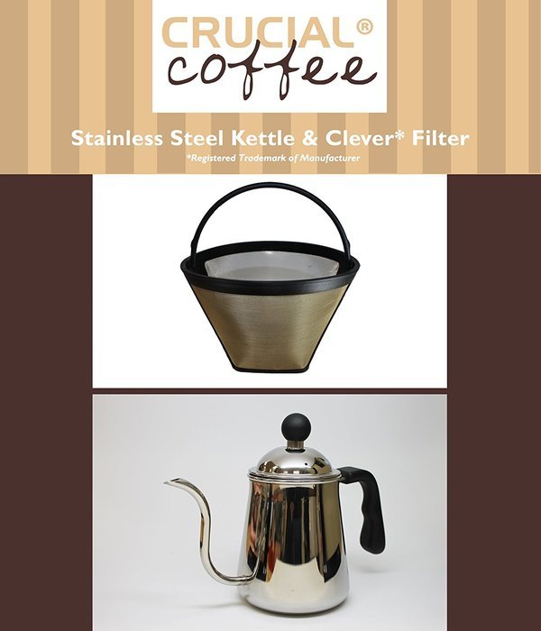 Premium Washable & Reusable Cone Coffee Filter, Fits Clever Coffee Drippers & Durable Pour Over Gooseneck Kettle... N4