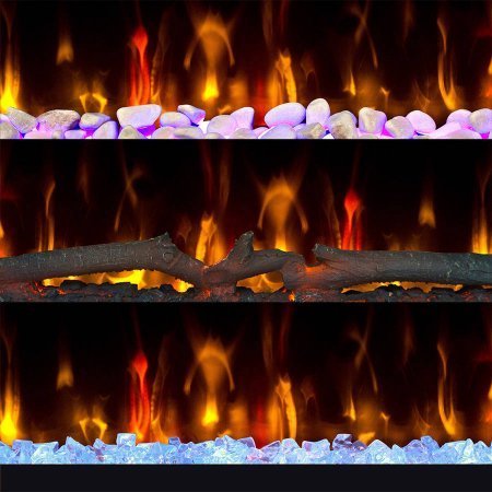1400W Black Urbana Curved Wall Mount Fireplace