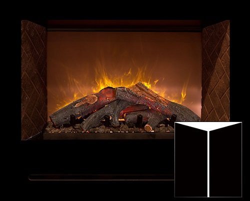Modern Flames HF42CBI Built In Electric Black Glass 42" Fireplace /w Log Burners