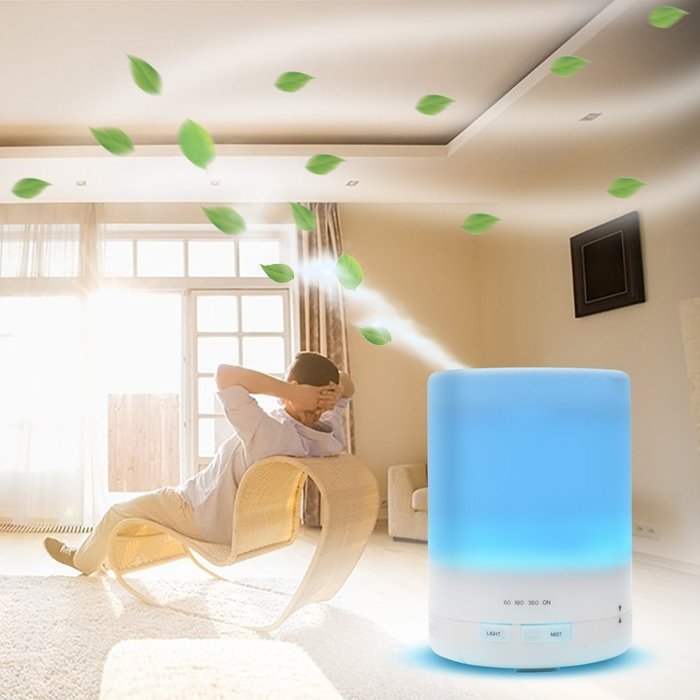 LONGKO 300ml Changing Color Ultrasonic Aroma Diffuser Cool Mist Humidifier Essential Oil Air Purifier Lights Auto... N5