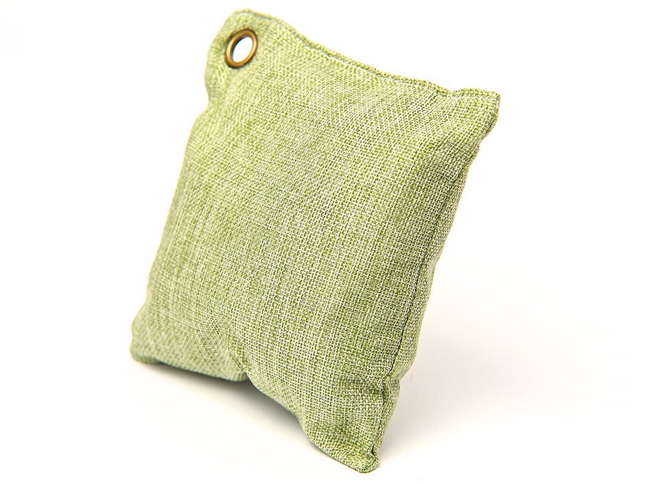 250g Natural Air Purifying Bag WayuExpress with Glass Suction Hook - Strong & Persistent Odor Remover - 100% Bamboo... N2