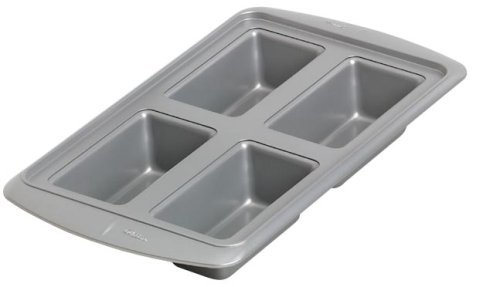 Wilton Avanti Everglide Metal-Safe Non-Stick 4 Cavity Mini Loaf Pan- Discontinued By Manufacturer