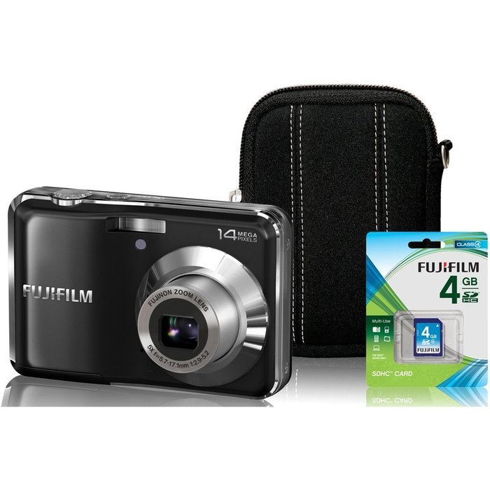 Fujifilm FinePix AX300 Class 4 14 MP Digital Camera with 5x Optical Zoom (Black)