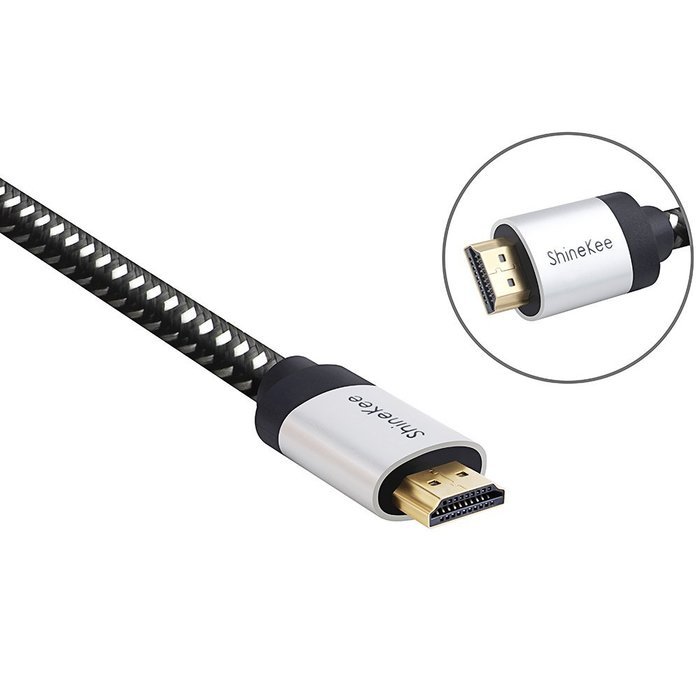 4K Hdmi Cable, 2 Pack 3Ft 4k Heavy-duty Hdmi Cable 26AWG Braided Cord 18Gbps Hi-speed Gold Plated Connectors and...