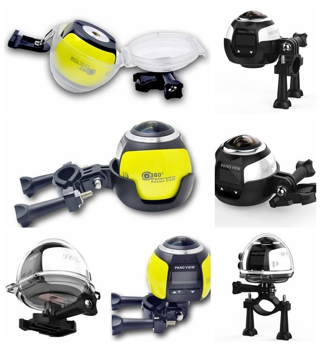 Homestec 360 degree Action Camera- V1 Panoramic 24482448 30fps Ultra HD Video waterproof Cameras Deportiva Wifi... N2