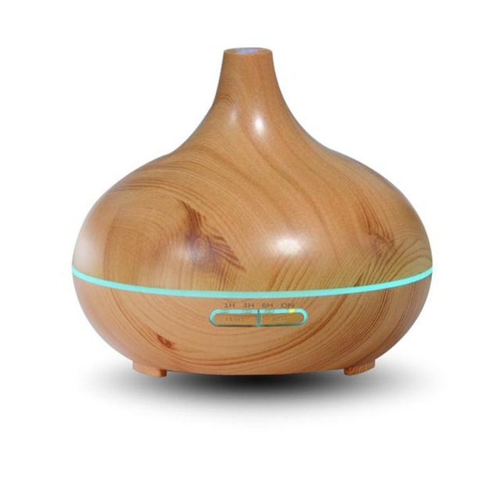 Ecosin 300 ml Wood Aroma Humidifier for Office, Home Living Room, Bedroom (Wood grain) N2