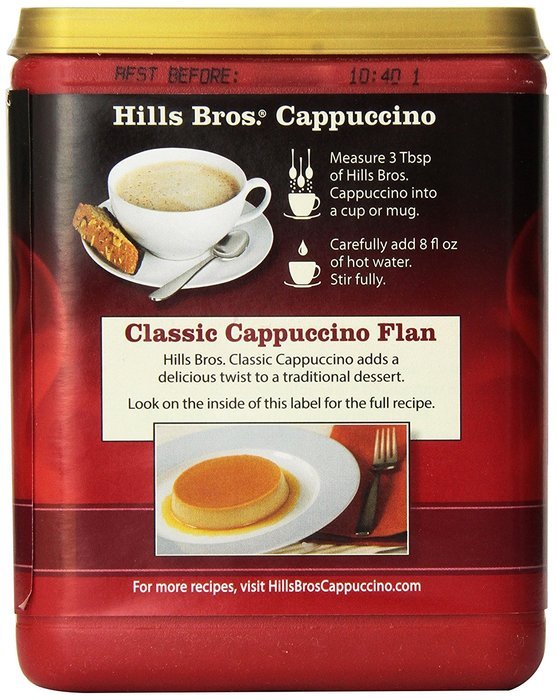 Hills Bros., Classic Cappuccino, 14oz Canister (Pack of 3)