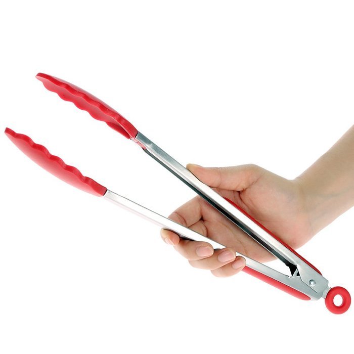 Zytho(TM) 9"/12" Optional Multi-functional Silicone Bread Clamp Tongs Non-Stick Food Clip BBQ Kitchen Accessories... N2
