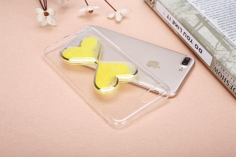 iPhone 7 Plus Case,Phezen Bling Glitter Soft Gel Clear TPU Case for iPhone 7 Plus,Glow in the Dark Luminous Heart... N24