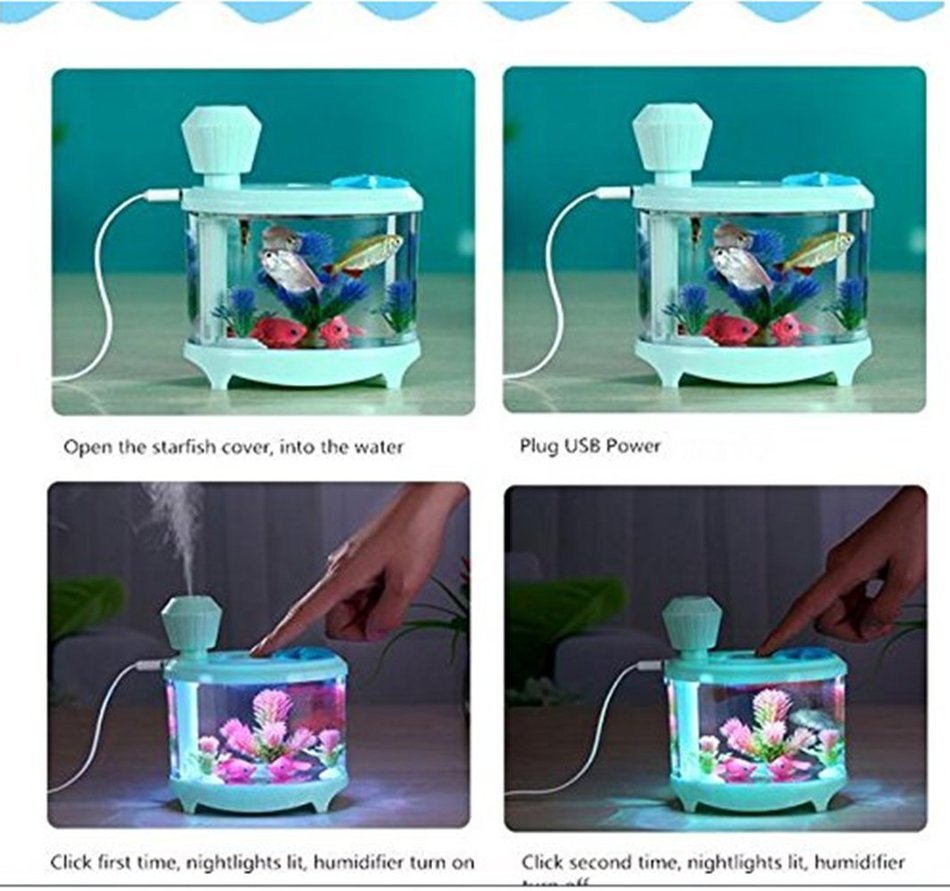 Z-Home USB humidifier aquarium lamp Home decoration Aquarium lamp atomizer Aquatic animals purification colorful... N5