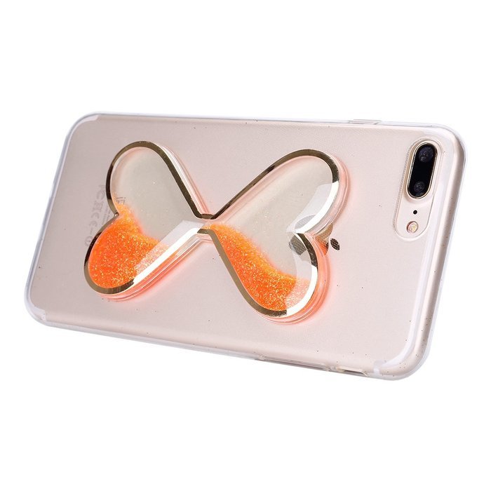 iPhone 7 Plus Case,Phezen Bling Glitter Soft Gel Clear TPU Case for iPhone 7 Plus,Glow in the Dark Luminous Heart... N28