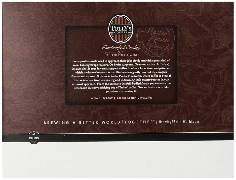 Tully's Coffee Decaffeinated House Blend, K-Cup Portion Pack for Keurig K-Cup Brewers 24-Count (Pack of 2) N11