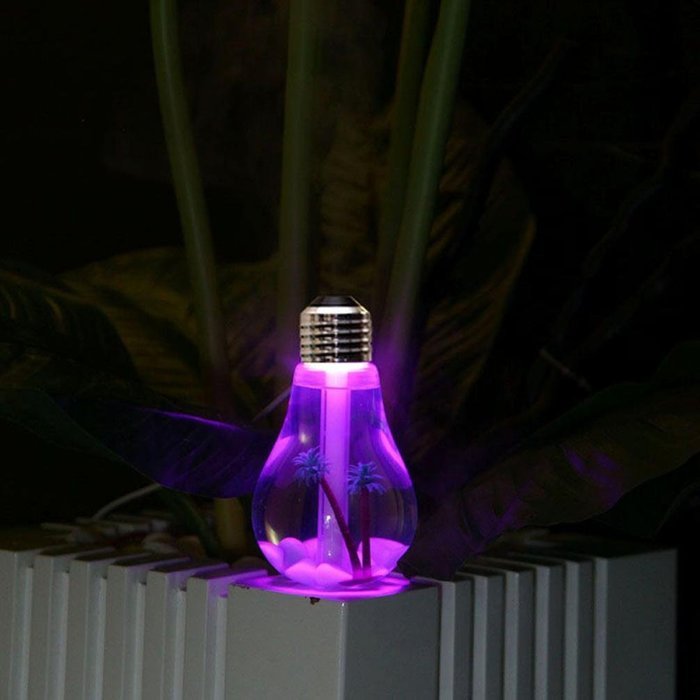 Leewa Discolor Lamp Humidifier Home Aroma LED Humidifier - ABS Plastic (Gold) N7