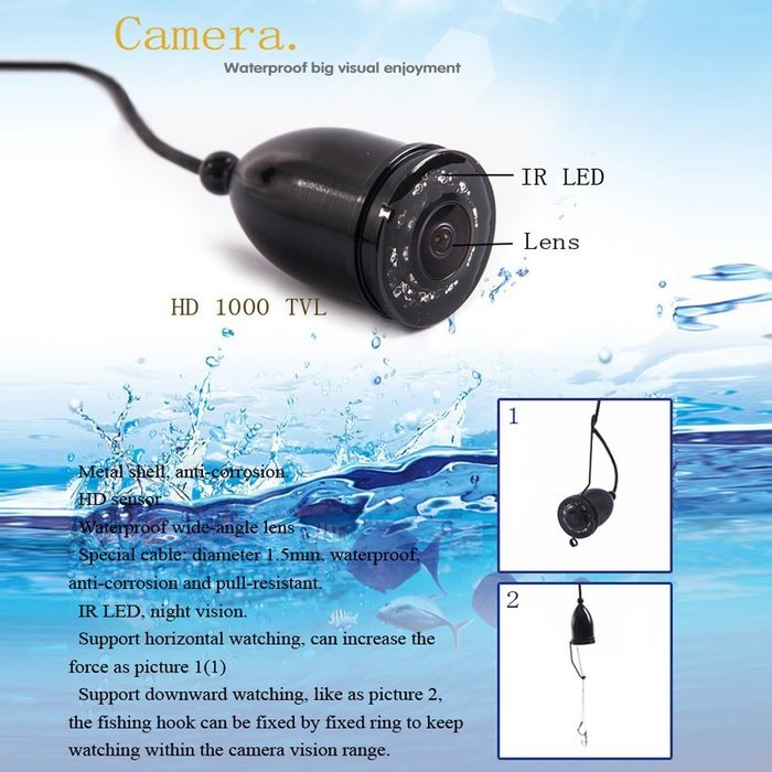 Mojoyce Fishing Video Camera Monitor Underwater Fish Finder Professional Tool 20m N2