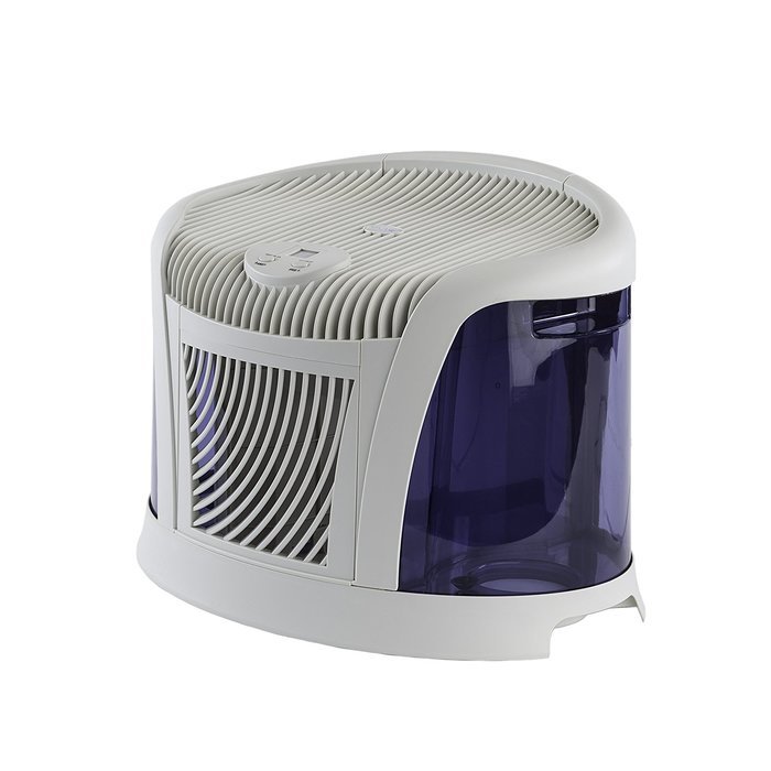 AIRCARE 3D6 100 Mini-Console-Style Evaporative Humidifier, White and Midnight Blue N4